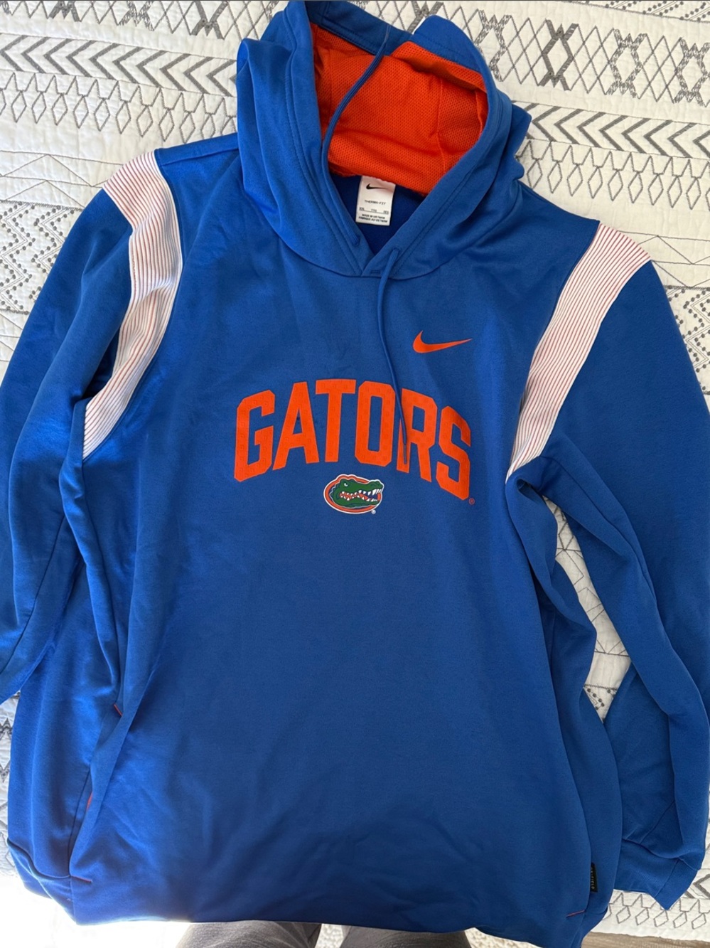 Nike Blue & Orange Gators Pullover Hoodie